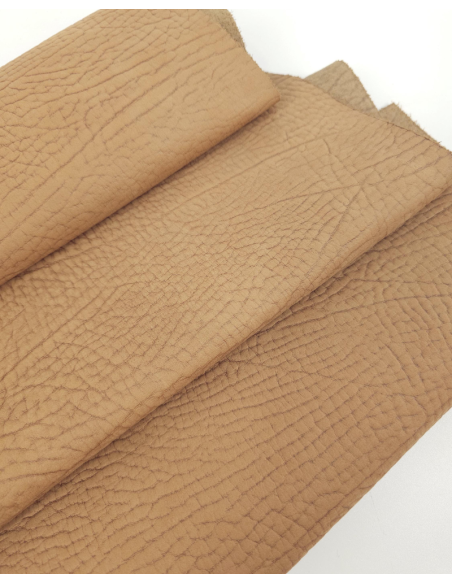 Biscuit Elephant L32 Embossed Leather