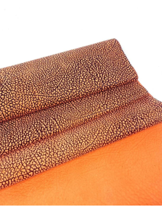 Papaya Orange and Black Elephant LFC Calf Embossed Bicolor 2