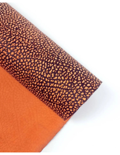 Papaya Orange and Black Elephant LFC Calf Embossed Bicolor