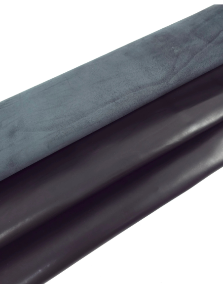 Black Parma Baby Calf Matt Brush Off Vegetable Premium Full Grain Leather