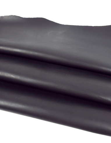 Black Parma Baby Calf Matt Brush Off Vegetable Premium Full Grain Leather