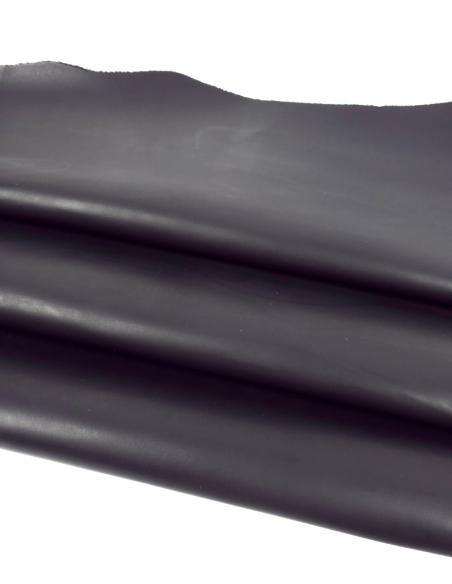 Black Parma Baby Calf Matt Brush Off Vegetable Premium Full Grain Leather