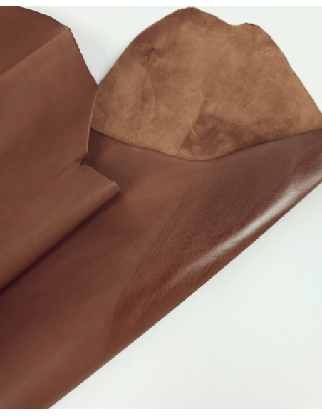 Cambridge Brown Parma Baby Calf Matt Brush Off Vegetable Premium Full Grain Leather