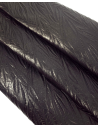 Black Tripoli Palm Crackled Embossed Texture Leather