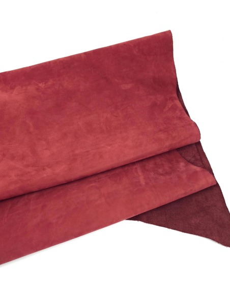 Brick Red Soft Nubuck Leather
