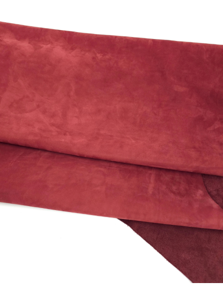 Brick Red Soft Nubuck Leather