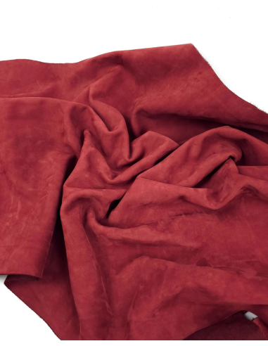 Brick Red Soft Nubuck Leather