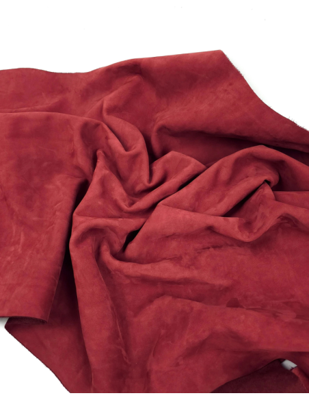 Brick Red Soft Nubuck Leather