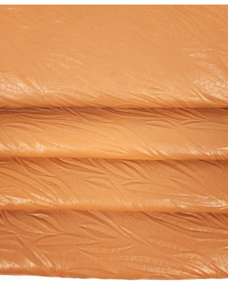 Butterum Tripoli Palm Crackled Embossed Texture Leather