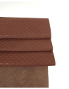 Cambridge Brown Rhombus 3D Embossed Premium Texture Leather