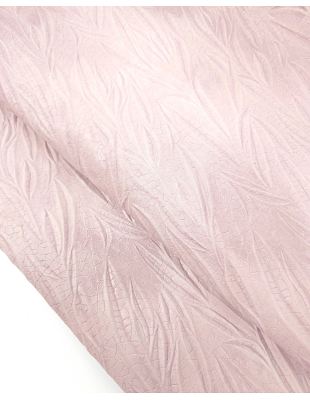 Chalk Pink Tripoli Palm Crackled Embossed Texture Leather