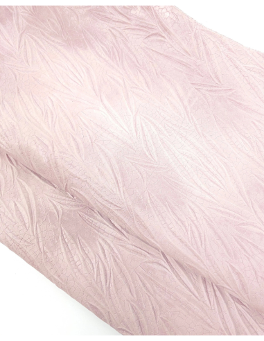 Chalk Pink Tripoli Palm Crackled Embossed Texture Leather