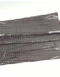 Charcoal Gray Croco Patent Soft Leather 2