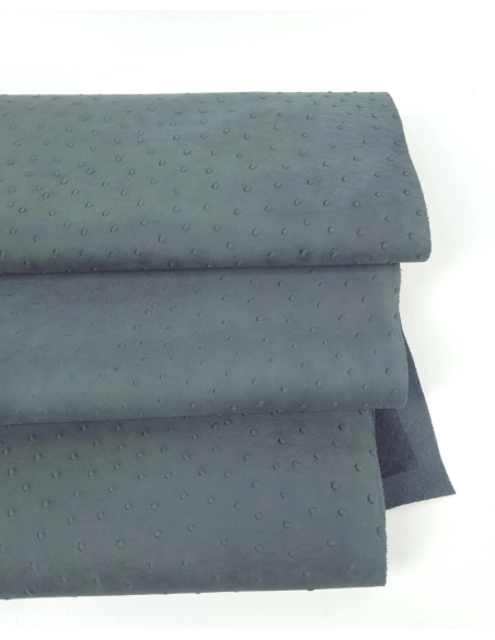 Stormy Weather Ostrich 2024 Embossed Texture Leather
