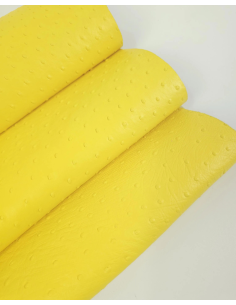 Buttercup Ostrich 2024 Embossed Texture Leather
