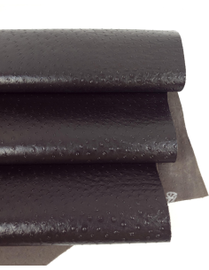 Coffee Bean Glossy Ostrich 2024 Embossed Texture Leather 2