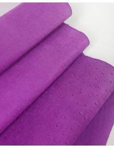 Vivid Viola Ostrich 2024 Embossed Texture Leather