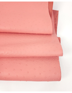 Peach Amber Ostrich 2024 Embossed Texture Leather 2