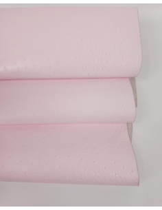 Barely Pink Glossy Ostrich 2024 Embossed Texture Leather 2