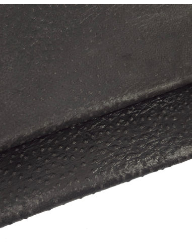 Licorice Ostrich 2023 Embossed Texture Leather