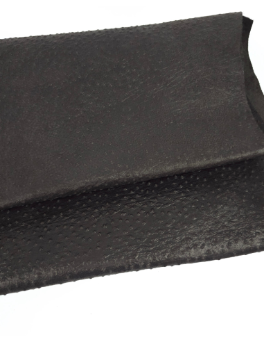 Licorice Ostrich 2023 Embossed Texture Leather