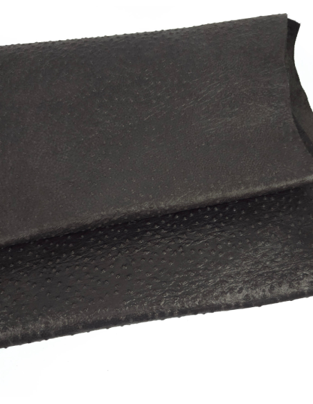 Licorice Ostrich 2023 Embossed Texture Leather