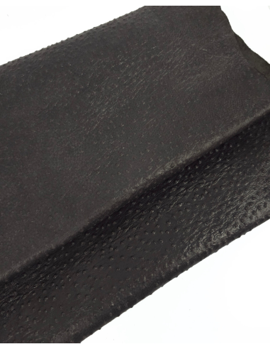 Licorice Ostrich 2023 Embossed Texture Leather