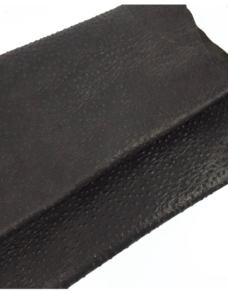 Licorice Ostrich 2023 Embossed Texture Leather