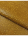 Mustard Ostrich Embossed Relief Leather