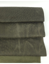 Olive Night Vintage Pull Up Ostrich 2024 Embossed Texture Leather