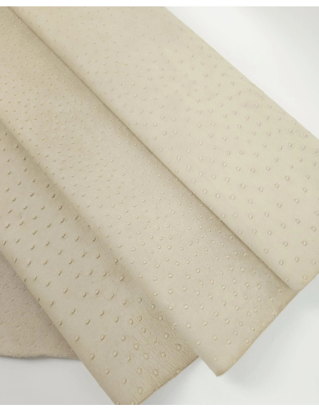 Castle Wall Ostrich 2024 Embossed Texture Leather
