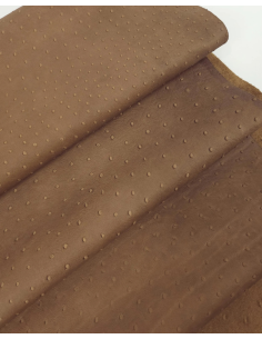 Tobacco Brown Ostrich 2024 Embossed Texture Leather