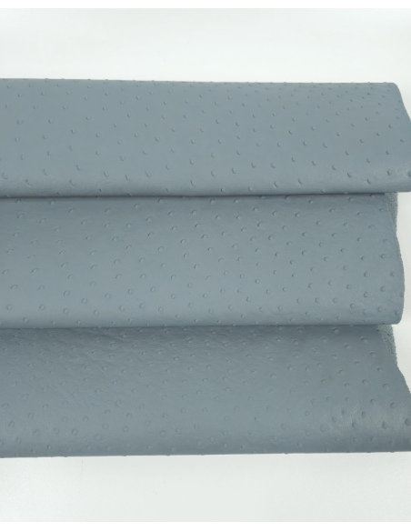 Lead Ostrich 2024 Embossed Texture Leather