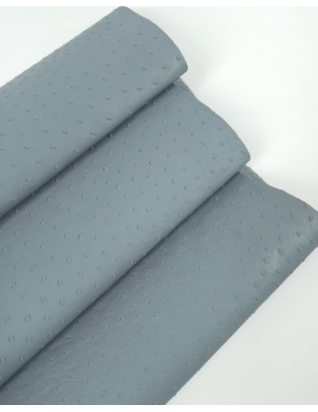 Lead Ostrich 2024 Embossed Texture Leather
