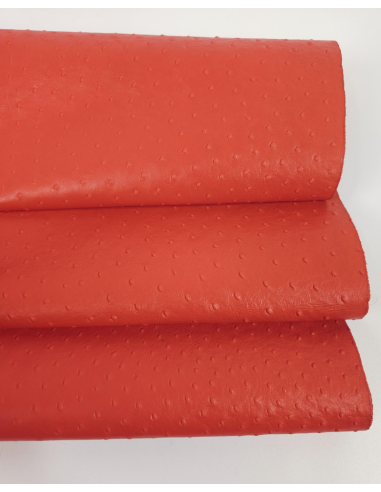 Tigerlily Ostrich 2024 Embossed Texture Leather