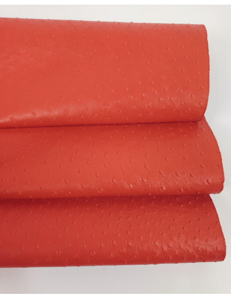 Tigerlily Ostrich 2024 Embossed Texture Leather