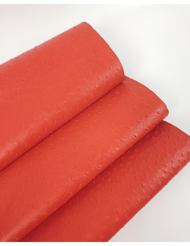 Tigerlily Ostrich 2024 Embossed Texture Leather