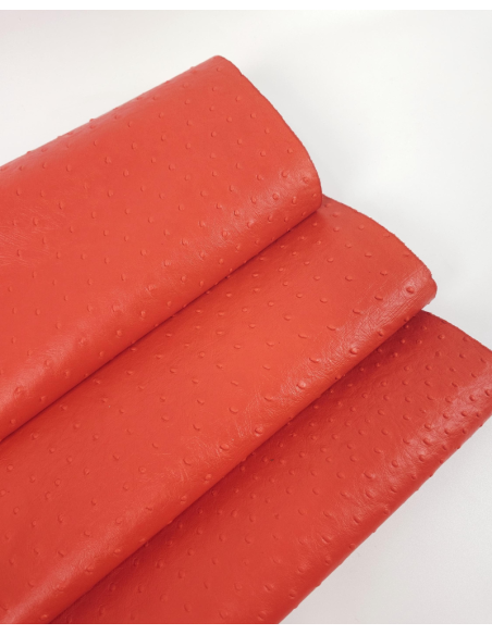 Tigerlily Ostrich 2024 Embossed Texture Leather