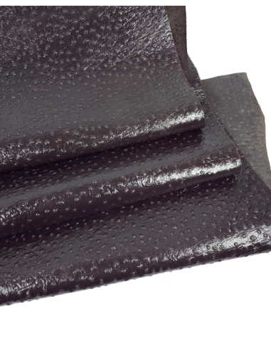 Shale Ostrich 2023 Embossed Texture Leather
