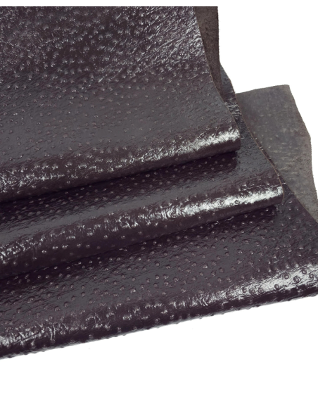 Shale Ostrich 2023 Embossed Texture Leather