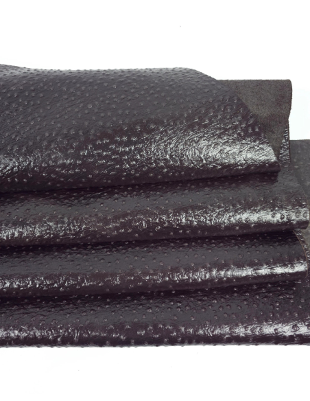 Shale Ostrich 2023 Embossed Texture Leather