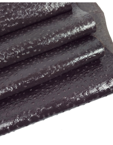 Shale Ostrich 2023 Embossed Texture Leather