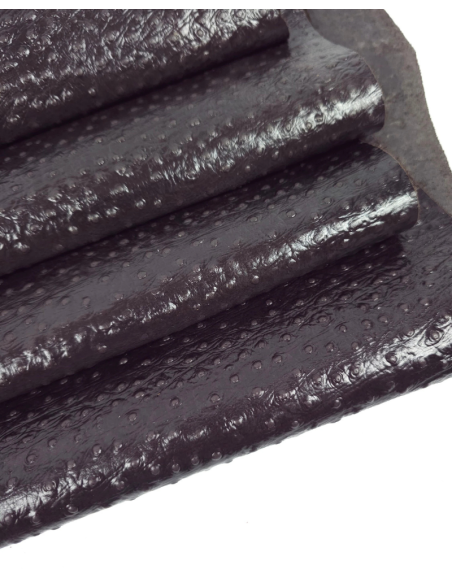 Shale Ostrich 2023 Embossed Texture Leather