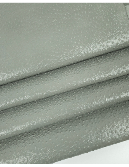 Forest Fog Ostrich 2023 Embossed Texture Leather