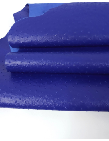 Bluing Ostrich 2024 Embossed Texture Leather