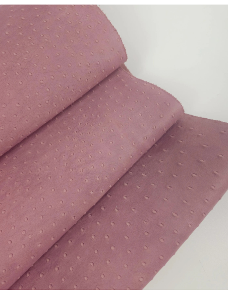 Ash Rose Ostrich 2024 Embossed Texture Leather