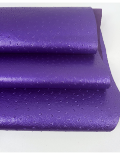 Purple Sapphire Glossy Ostrich 2024 Embossed Texture Leather 2