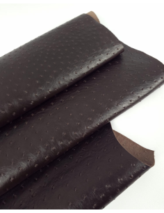 Chicory Coffee Ostrich 2024 Embossed Texture Leather