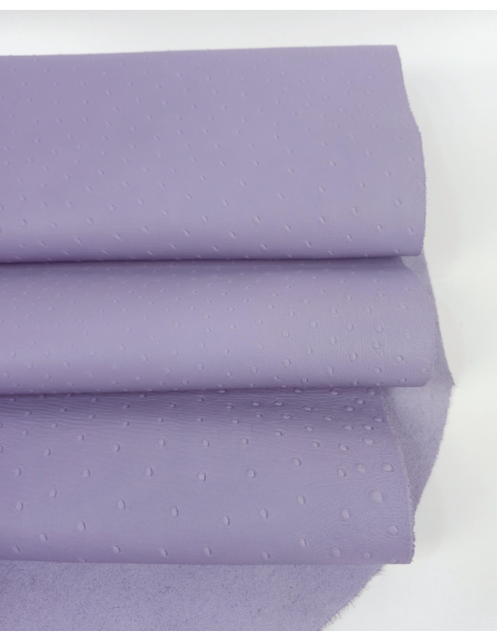 Heirloom Lilac Ostrich 2024 Embossed Texture Leather