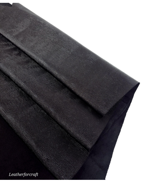 Black Iguana Patent Embossed Texture Leather